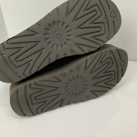 New UGG Sz 11 Classic Mini Platform Smoke Plume Gray Suede Short Boots Booties